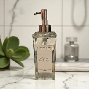 Sand + Fog California Beach House Hand Soap 10.47 oz | Aloe Infused Glass Bottle